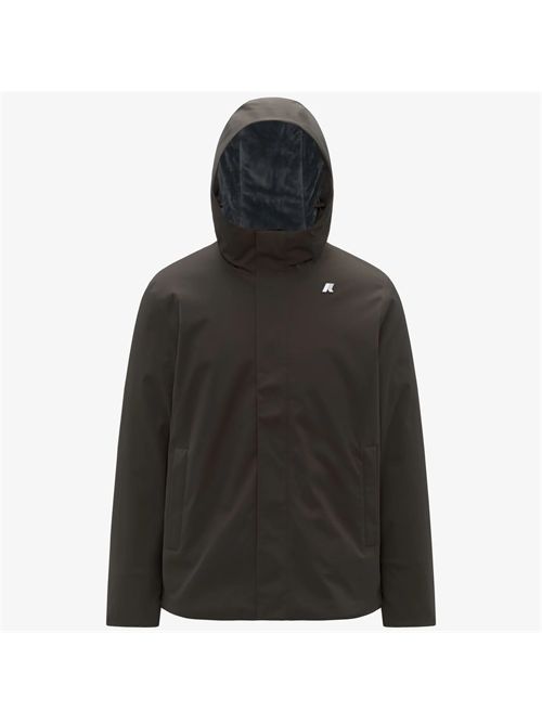 Giacca Jacko twill marmotta uomo colore black olive K-WAY | JACKO TWILL MARMOTTAB2V